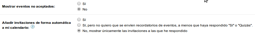 Calendarios sin GooglePlus
