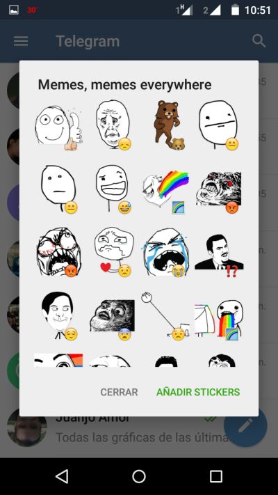 Instalando stickers